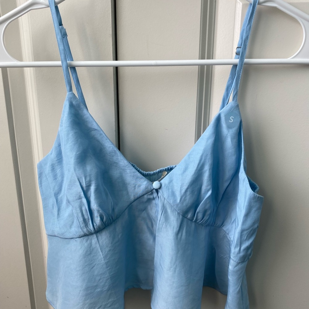 Blue Cropped Pacsun Tank Top
